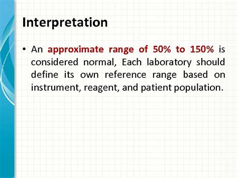 COAGULATION FACTOR ASSAYS ONE-STAGE QUANTITATIVE ASSAY METHOD FOR