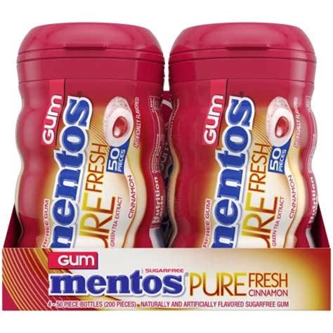 Mentos Pure Fresh Sugar Free Chewing Gum With Xylitol Cinnamon Bulk