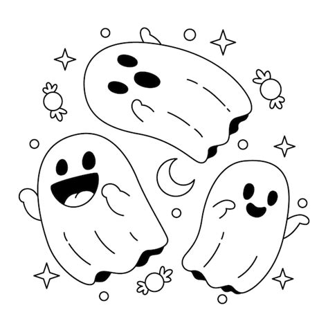 Black White Halloween Drawings Images - Free Download on Freepik