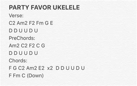 Party Favor By Billie Eilish Ukelele Ukulele Songs Ukelele