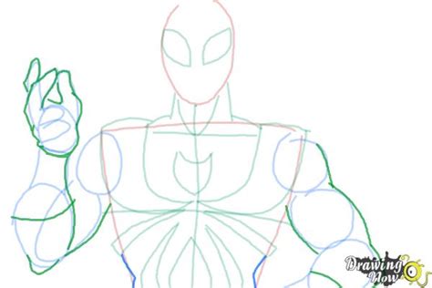 How To Draw Iron Spider Man Step By Step Easy How To Draw Iron Spider