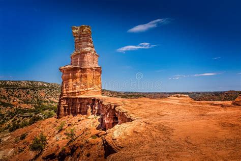 Lighthouse On The Rock Against The Sky Stock Photo Image Of