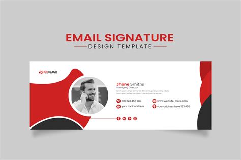 Personal Email Signature Design Template Graphic By Gdstockmarket · Creative Fabrica