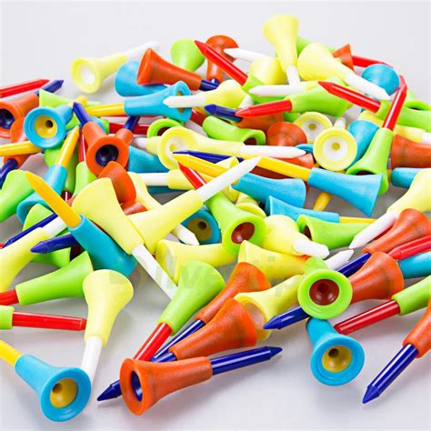 Free Shipping 100 Pack 2 1 8 Plastic Rubber Tip Golf Tees Soft Cushion