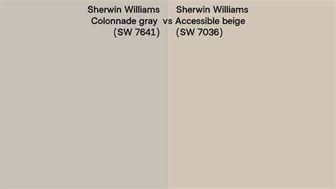 Sherwin Williams Colonnade Gray Vs Accessible Beige Side By Side Comparison