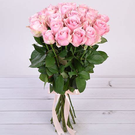 Букет 25 нежных роз Пинк Аваланж - за 6930 руб. | Цветы - Букеты - С розами