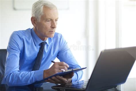 Executive Businessman Working In The Office Stock Image Image Of Hair