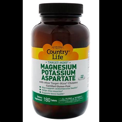 Аспартат магния и калия (Magnesium Potassium Aspartate) 180 таблеток ...