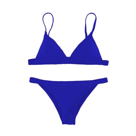 Womens Solid Royal Blue Color Regular Bikini Xoticahub India