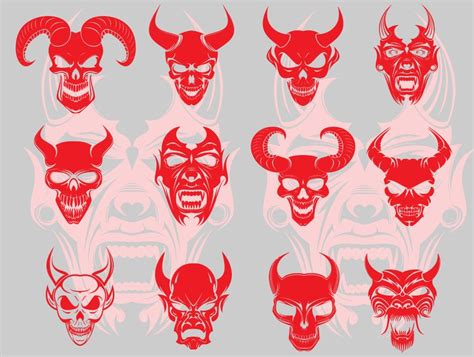 Devil Set Svg Devils Devilvintage Devil Svg Evil Satan Etsy