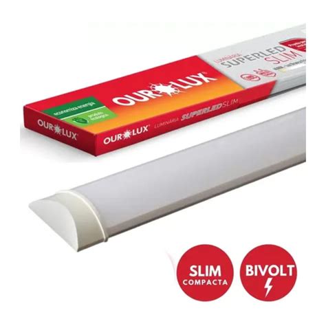 Lumin Ria Led Slim Cm W K Bivolt Ourolux Ref D Namo