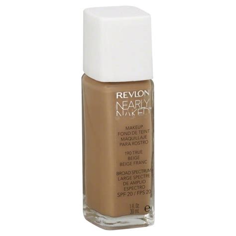 Revlon Nearly Naked Liquid Makeup True Beige 190 SPF 20 1 Fl Oz