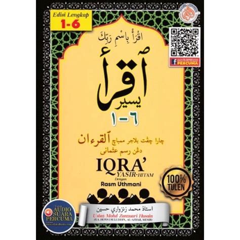 Iqra Iqro Hitam Lengkap Jilid Dalam Buku Edisi Asal Darul Mughni