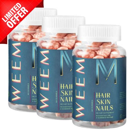 Weem Hair Skin Nails Gummies Supports Fast Healthy Vegan Biotin