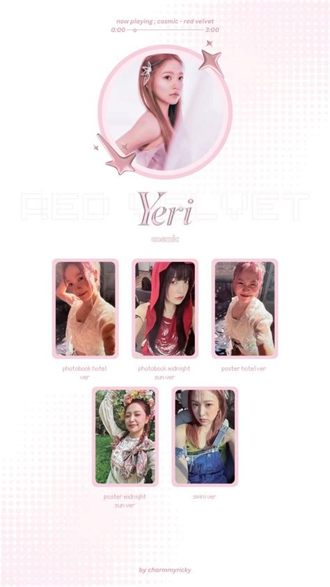 yeri red velvet rv cosmic photocard wishlist template ในป 2024