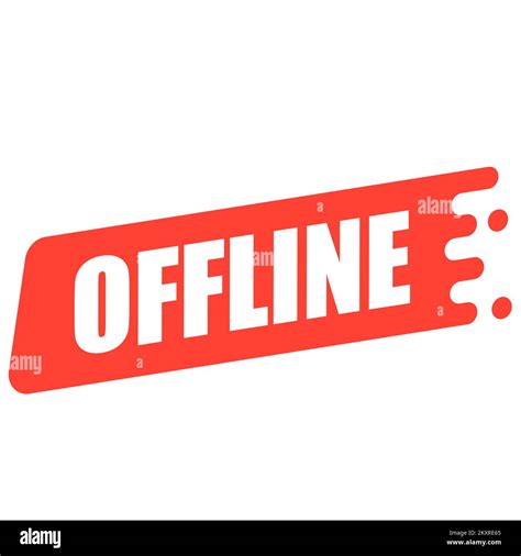 Offline Symbol On The Emblem No Connection Symbol Stock Vector Image