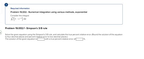 Solved Required Information Problem 19 002 Numerical Chegg