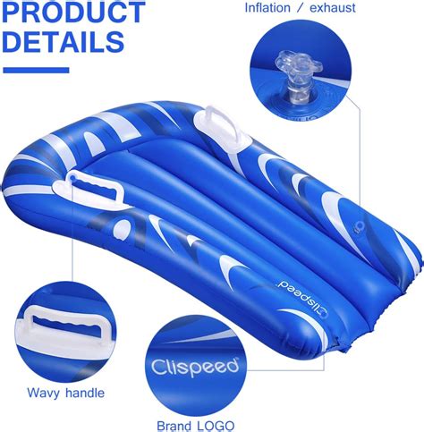 CLISPEED Flotador inflable para la playa con asas inflable portátil