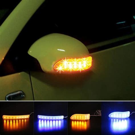 New Arrival Pcs Led Car Auto Rearview Mirror Light Door Lamp Anti