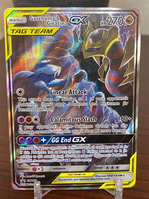 Pokemon Sm Tcg Garchomp And Giratina Gx Sm193 Ultra Rare Black Star Promo