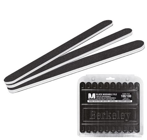 Berkeley Beauty Company Inc Berkeley Nail File Black 100 180 Black