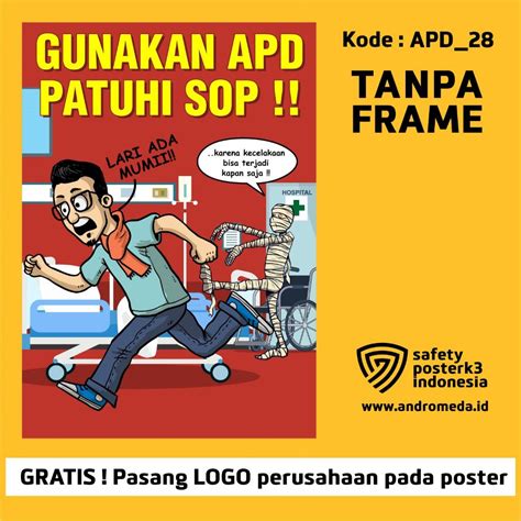 Jual Safety Poster Slogan K3 Gunakan Apd Patuhi Sop28 Kontruksi Teknik