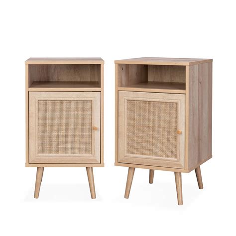 Comodino Scandinavo In Intrecciatura Cannage Set Di Leroy Merlin