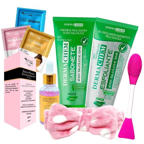 Kit Skin Care Limpeza Pele Oleosa E Cuidado Facial Completo