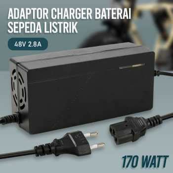 Deek Robot Adaptor Charger Baterai Converter Sepeda Listrik 48V 2 8A