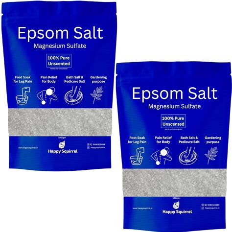 Happy Squirrel Epsom Salt For Pain Relief Foot And Bath Graded 100