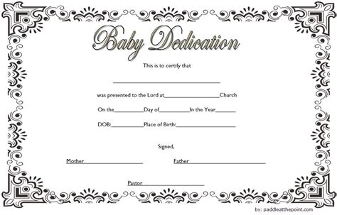 free baby dedication certificate word document, free printable baby dedication certificate ...