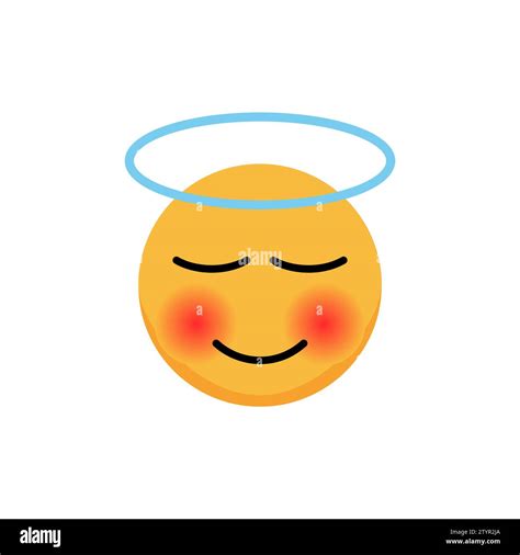 Smiley With A Halo Cartoon Emoji Vector Illustration Stock Vector