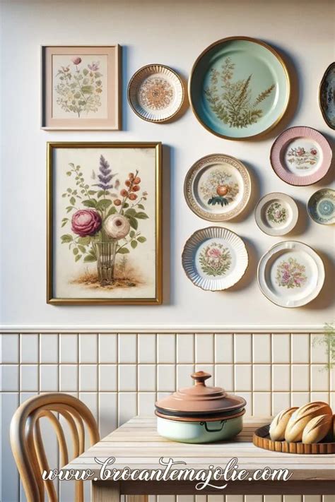 Vintage Plates as Wall Art in French Country Decor - Brocante Ma Jolie