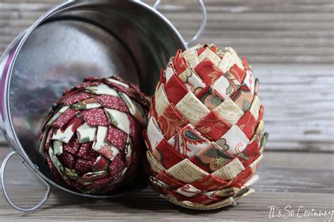 Fabric Pinecone DIY Fall Decor Ornaments - It's So Corinney
