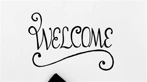 How To Write Welcome In Calligraphy Write Welcome In Cursive Easy