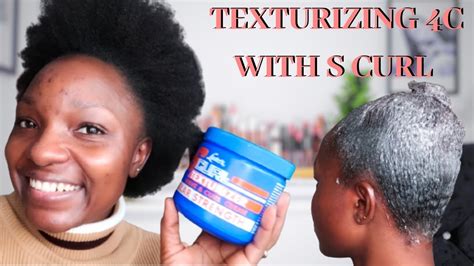 Texturizing My Short Natural 4c Hair Using S Curl Texturizer 3rd Time Youtube