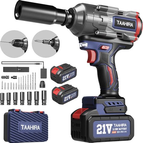 Uaoaii Nm Ft Lbs Cordless Impact Wrench High Torque