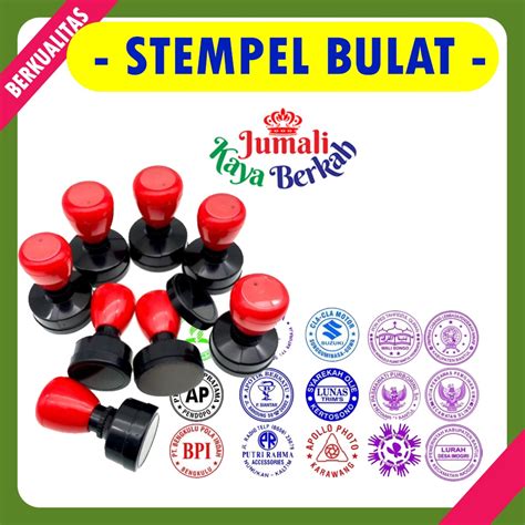 Jual Stempel Custom Free Desain Model Bulat Stampel Cap Shopee Indonesia