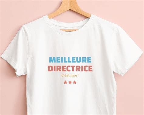 T shirt Femme personnalisé Meilleure Directrice Cadeaux