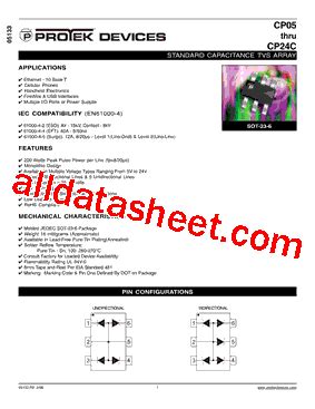 Cp C Datasheet Pdf Protek Devices