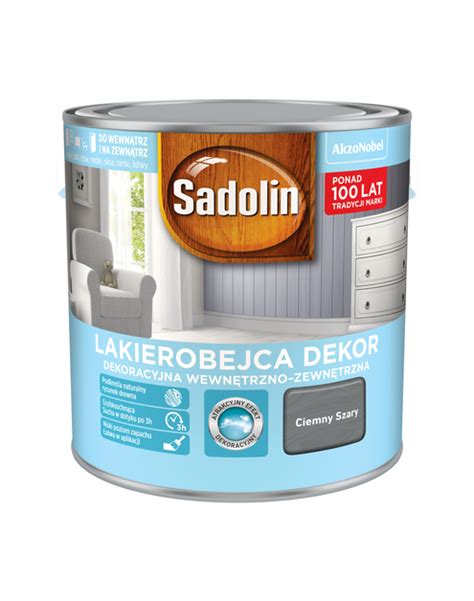 Lakierobejca Do Drewna Dekor L Ciemny Szary Sadolin Akzo Nobel