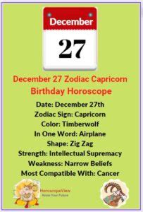 December 27 Zodiac Sign - Personality, Love, Career & Money