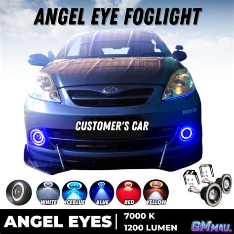 Perodua Viva Angel Eye Fog Lamp Led Light Halo Ring Spotlight Cob