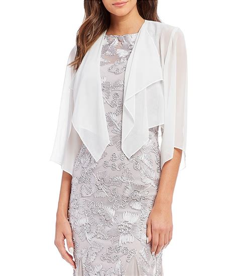 Alex Evenings Chiffon Split Sleeve Bolero Jacket Dillards