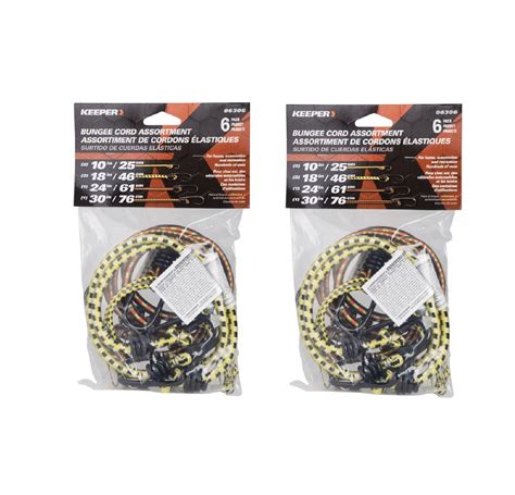 Keeper Assorted Bungee Cord Set Pack Bungee Cords Total