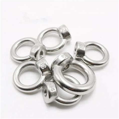 2Pcs M5 M6 M8 M10 304 Stainless Steel Marine Lifting Eye Nut Ring Nut