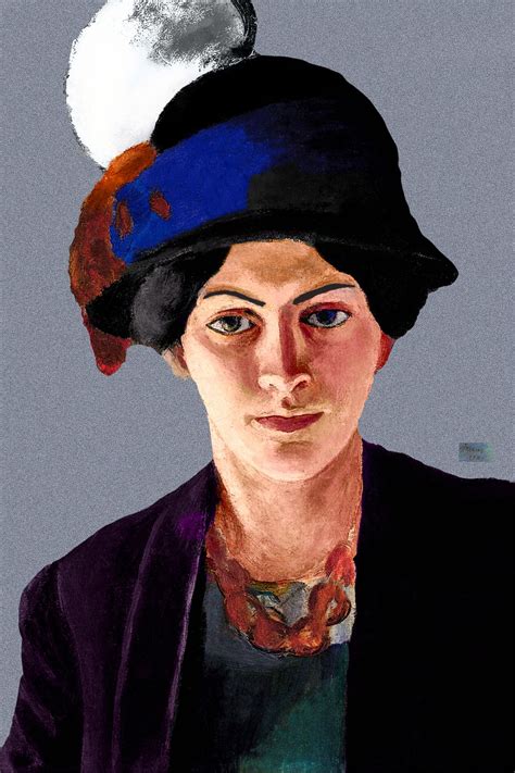 Download free photo of Wife,1909,august macke,expressionism,artist ...