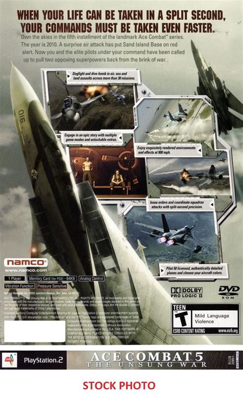 Ace Combat The Unsung War Playstation Video Game Disc Ps Ntsc U C