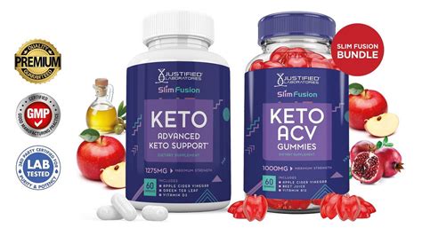 Slim Fusion Keto Weight Loss ACV Gummies 1000mg Keto ACV Pills 1275MG