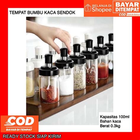 Jual BOTOL BUMBU WADAH TEMPAT BUMBU DAPUR TEMPAT BUMBU KACA